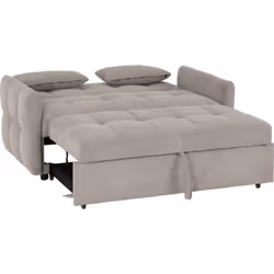 Chelsea Sofa Bed in Silver Grey Fabric Contemporary and minimalist