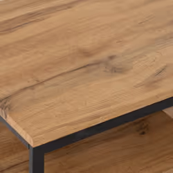 Durham 3 Level Shelving Coffee Table in Light Oak Effect and Black