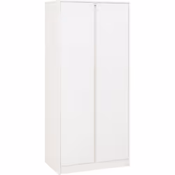 Malvern 2 Door Wardrobe Bedroom Set White with Chest and x2 Bedsides
