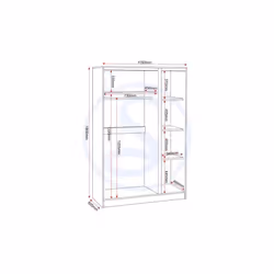 Malvern 3 Door Wardrobe Bedroom Set White with Chest and x2 Bedsides