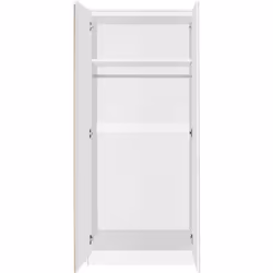 Malvern Trio Bedroom Set Wardrobe Chest of Drawers Bedside White Finish