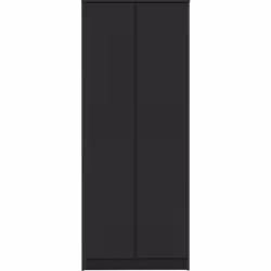 Malvern Trio Bedroom Set Wardrobe Chest of Drawers Bedside Black Finish