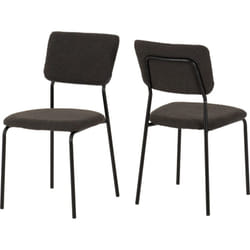 Sheldon Chairs Set of 4 in Grey Boucle Fabric