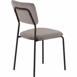 Sheldon Chairs Set of 4 in Grey Velvet Fabric
