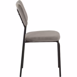 Sheldon Chairs Set of 4 in Grey Velvet Fabric