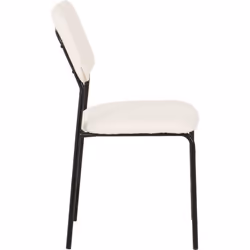 Sheldon Chairs Set of 4 in Ivory Boucle Fabric