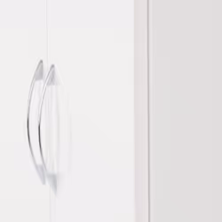 Nevada 2 Door All Hanging Wardrobe in White Gloss Finish