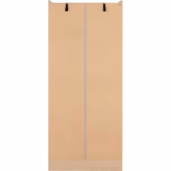 Nevada 2 Door All Hanging Wardrobe in Grey Gloss and Light Oak Effect Veneer