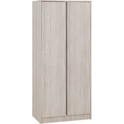 Malvern 2 Door Wardrobe in Urban Snow Beige Finish Recessed Handles