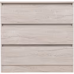 Malvern 3 Drawer Chest in Beige Urban Snow Finish Recessed Handles