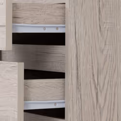 Malvern 3 Drawer Bedside in Beige Urban Snow Finish Recessed Handles