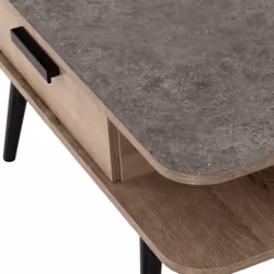 Saxton 1 Drawer Coffee Table in Mid Oak Effect and Grey Finish