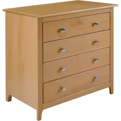 Oslo 4 Drawer Chest Antique Pine Metal Handles
