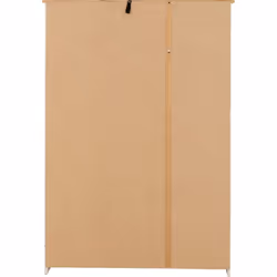 Panama 3 Door Wardrobe in White and Natural Wax Finish