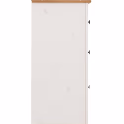 Panama 2+2 Drawer Chest in White and Natural Wax Finish