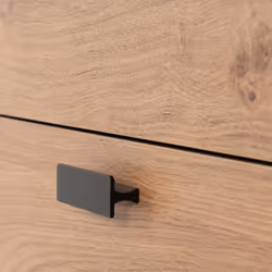 Leon 3 Drawer Chest Medium Oak Effect Metal Legs