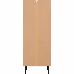 Leon 2 Drawer 2 Shelf Cabinet Medium Oak Effect Metal Legs