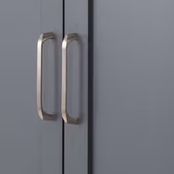 Portland 2 Door Wardrobe in Grey with Oak Effect Finish