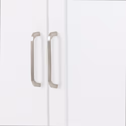 Portland 2 Door Wardrobe in White with Oak Effect Finish