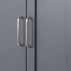 Portland 3 Door Wardrobe in Grey with Oak Effect Finish