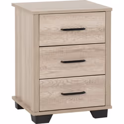 Oliver 3 Drawer Bedside Light Oak Effect