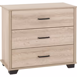 Oliver 3 Drawer Chest Light Oak Effect