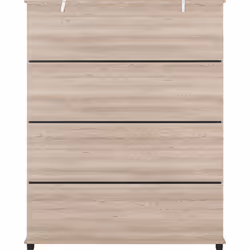 Oliver 4 Door Wardrobe Light Oak Effect