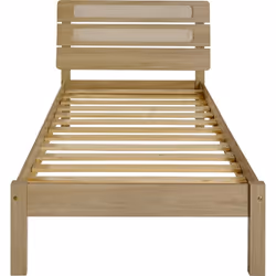 Santana 3ft Single Bed Frame in Light Oak and Rattan Effect