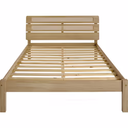 Santana 5ft Kingsize Bed Frame in Light Oak and Rattan Effect
