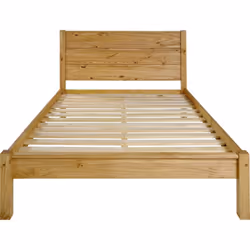 Barton 4ft6 Double Size Slatted Bed Frame Solid Waxed Pine