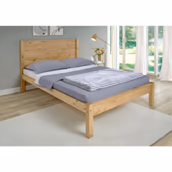 Barton 5ft Kingsize Size Slatted Bed Frame Solid Waxed Pine