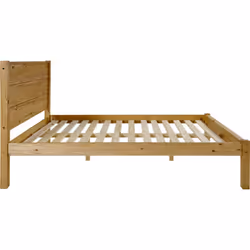 Barton 5ft Kingsize Size Slatted Bed Frame Solid Waxed Pine