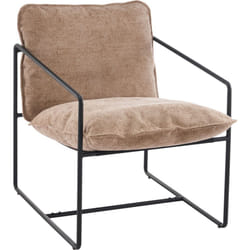 Tivoli Occasional Chair Black Metal Frame with Champagne Fabric
