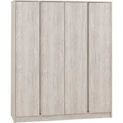 Malvern 4 Door Wardrobe Urban Snow Beige Recessed Handles