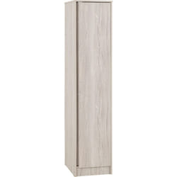 Malvern 1 Door Wardrobe in Urban Snow Hanging Rail and Shelf