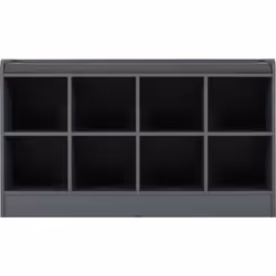 Portland Shoe Bench in Grey with Fabric Bench Seating