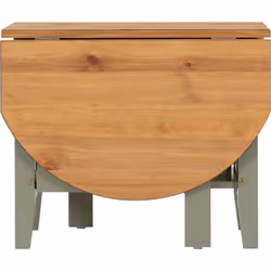 Santos Drop Leaf Coffee Table Green with Distressed Waxed Pine Top