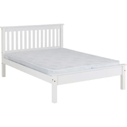 Monaco 4ft Small Double Bed Low Foot End White