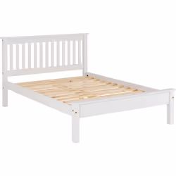 Monaco 4ft Small Double Bed Low Foot End White