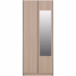 Paris 2 Door Mirrored Wardrobe Smoked Ash Effect Curved Edges