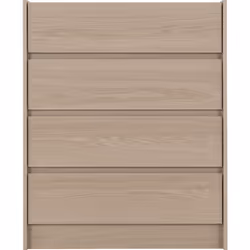 Paris 4 Drawer Chest Smoked Ash Effect Curved Edges