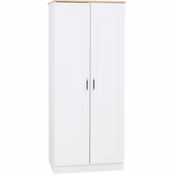 Portland Trio Bedroom Set White and Oak Effect 3 Items