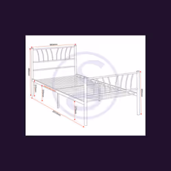 Harlow 3ft Single Metal Bed Silver