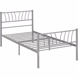Harlow 3ft Single Metal Bed Silver