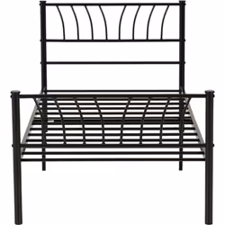 Harlow 3ft Single Metal Bed Black