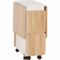 Seymore Stowaway Dining Set Oak Effect White with 4 Stools