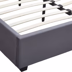 Madison 4'6" Double Bed Grey Velvet Fabric