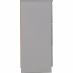 Dakota 6 Drawer Chest of Drawers Light Grey Metal Drawer Runners and Handles