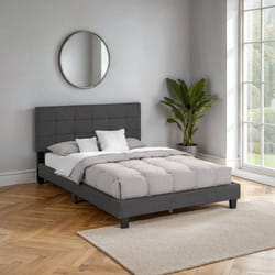Arran 4'6" Double Bed Grey Fabric