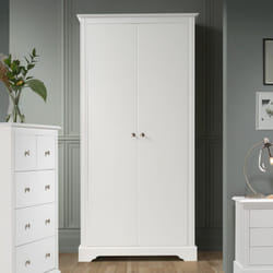 Stratford 2 Door Wardrobe White Shabby chic
